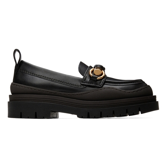 NEW See by Chloé Black Lylia Lug Loafers Black Size 40 10 - Picture 1 of 7